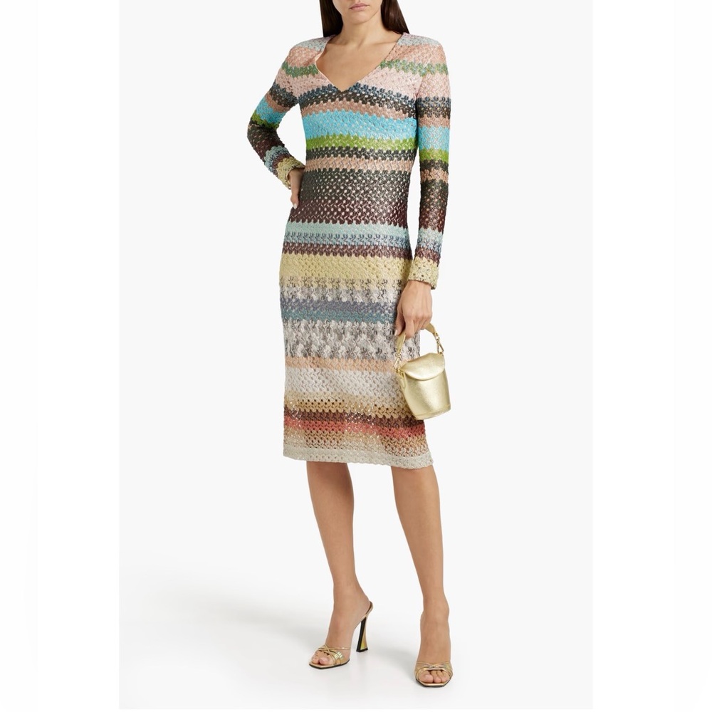 New Missoni Metallic Knit Dress